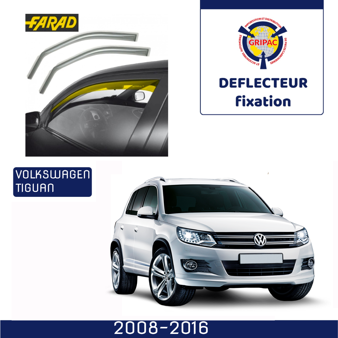 Deflecteur d'air fixation farad volkswagen tiguan 2008-2016