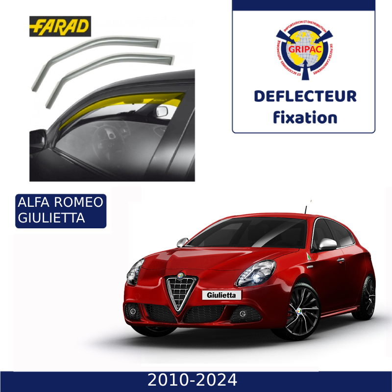 Déflecteur d'air fixation farad alfa romeo giulietta