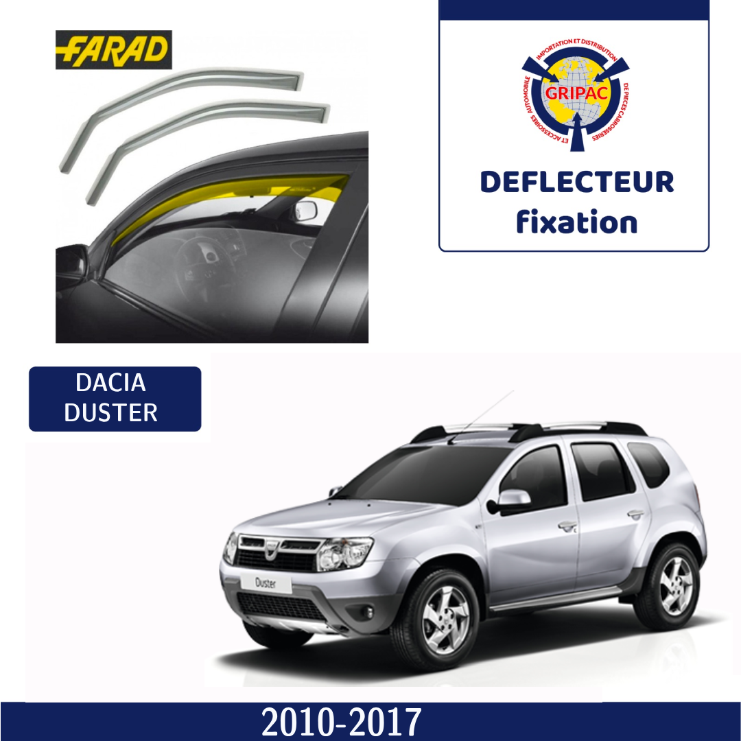 Déflecteur d'air fixation farad Dacia duster 2010-2017