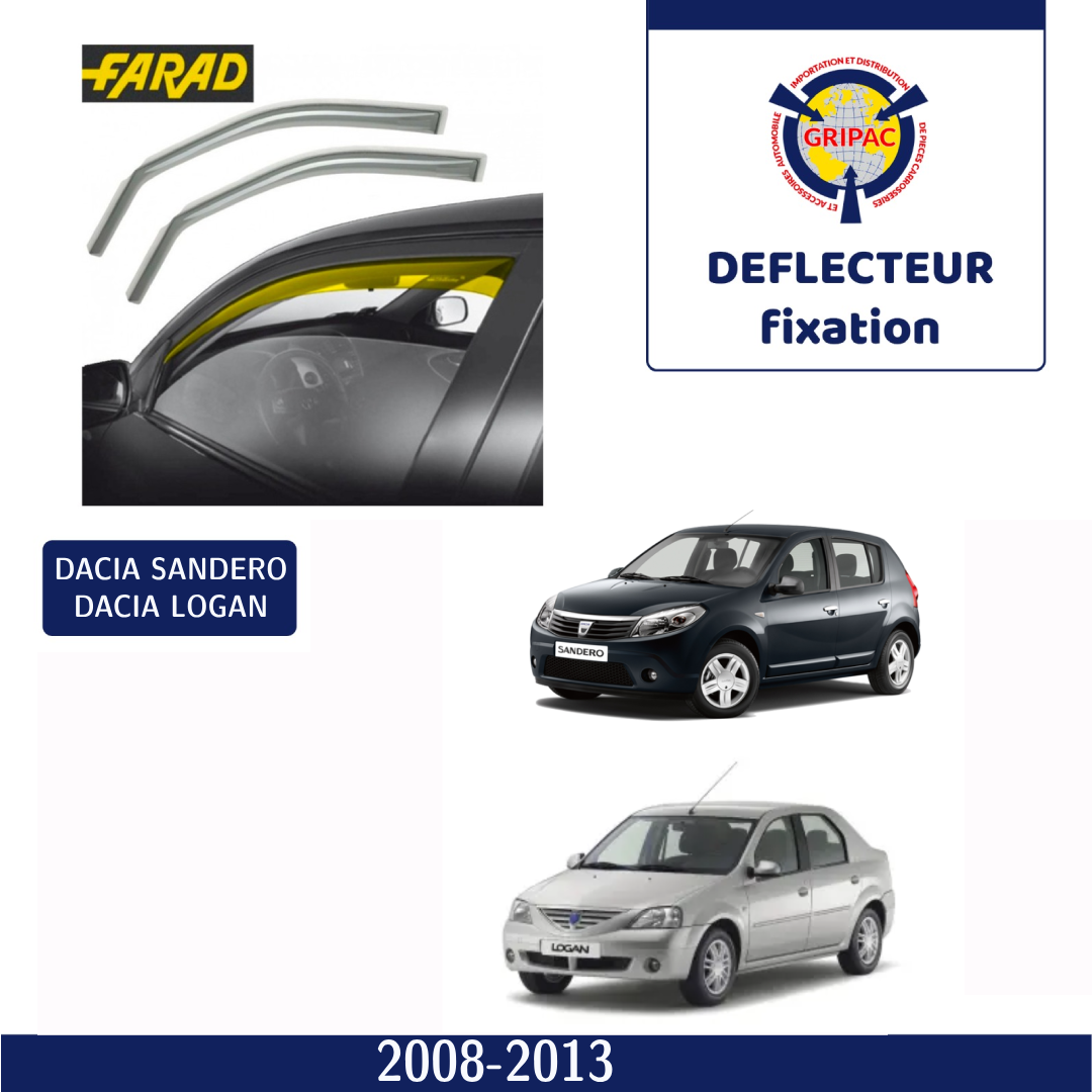 Déflecteur d'air fixation farad Dacia logan/Dacia sandero