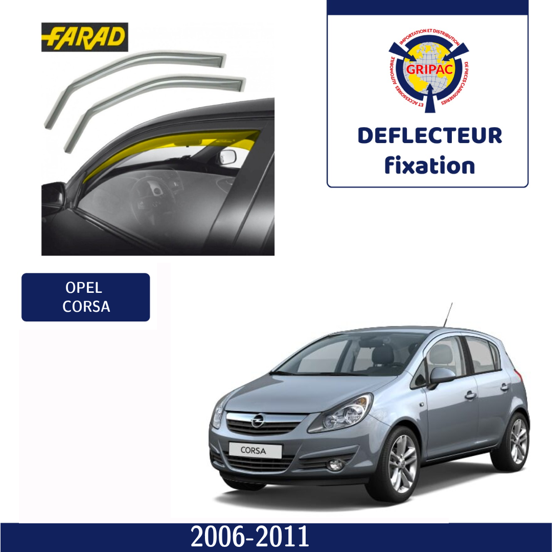 Déflecteur d'air fixation farad Opel Corsa 2006-2011