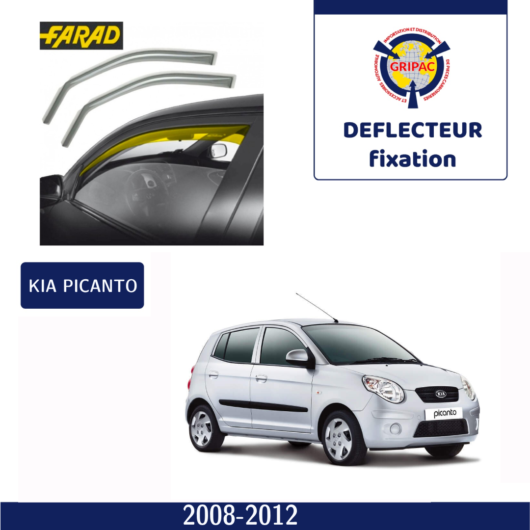 Deflecteur d'air fixation farad kia picanto 2008-2012