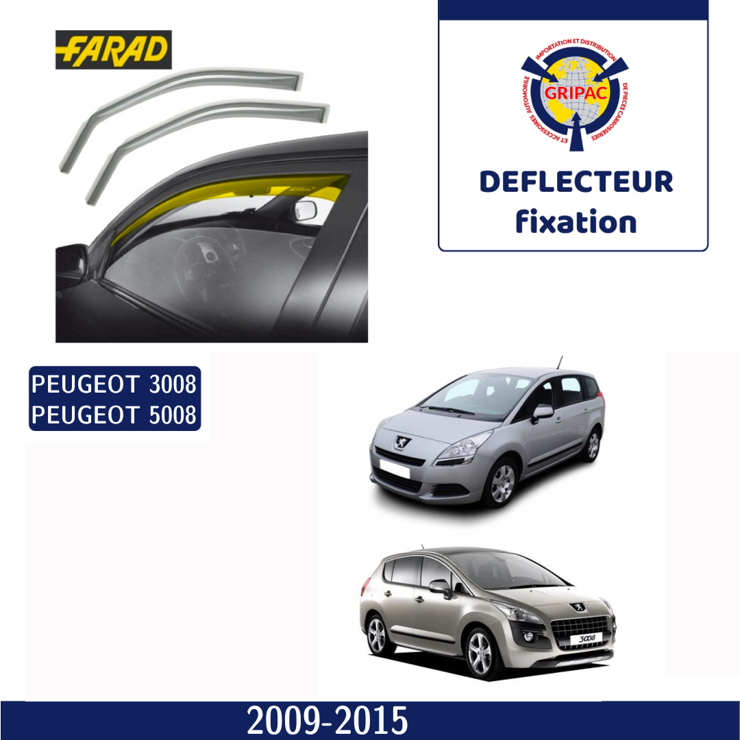 Déflecteur d'air fixation farad Peugeot 3008/ Peugeot 5008.  2009-2015