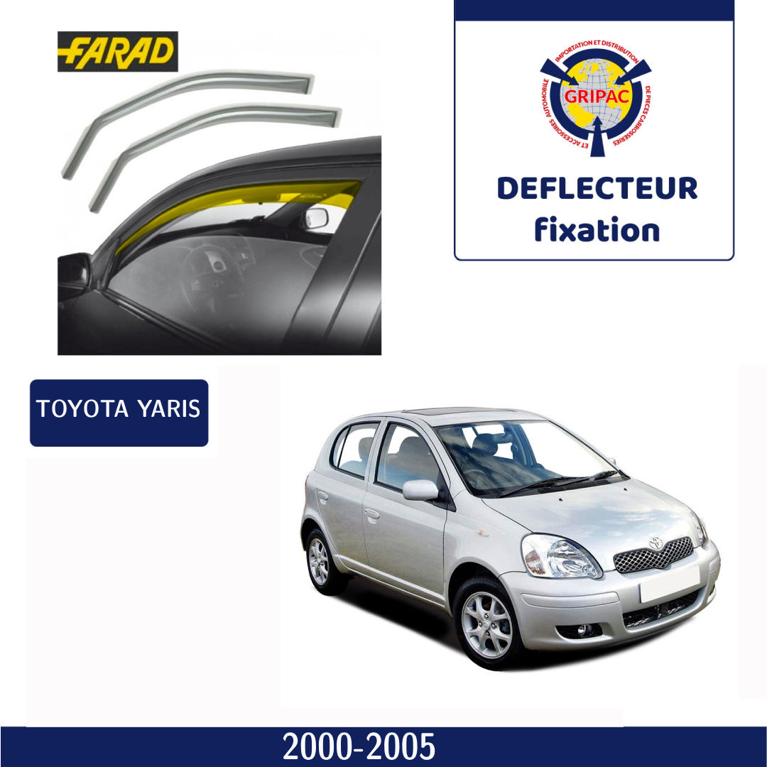 Deflecteur d'air fixation farad Toyota Yaris 2000-2005