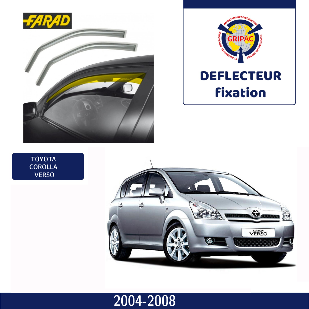 Déflecteur d'air fixation farad Toyota Corolla Verso 2004-2008