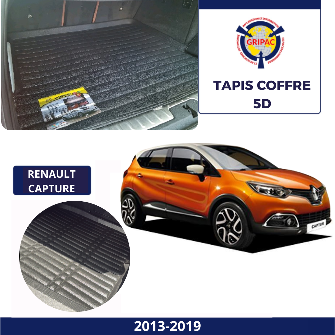 Tapis De Coffre En Caoutchouc Pour Captur 2013-2019 Premium Antidérapant