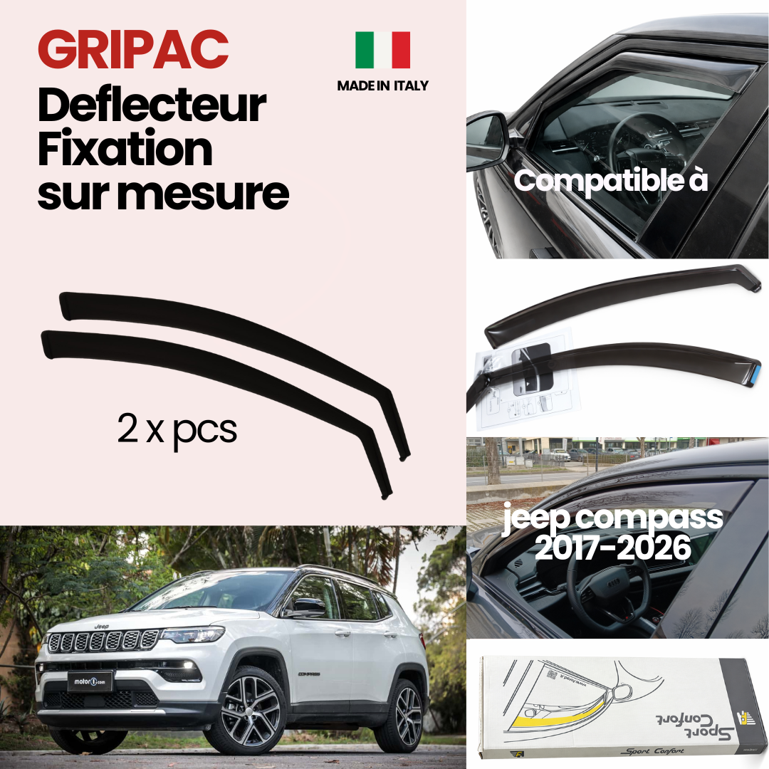 14-195M Déflecteur d'air fixation farad 2piece Jeep compass 2017-2026