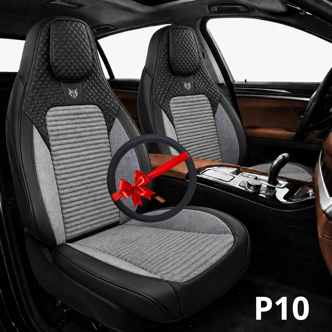 P10 Caldo sport cuir tissu noir gris + couvre volant