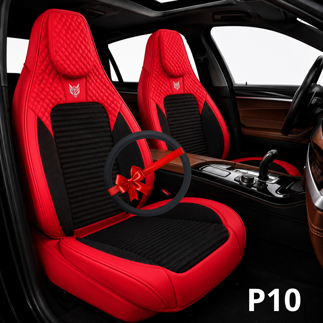 P10 Caldo sport cuir tissu noir rouge + couvre volant