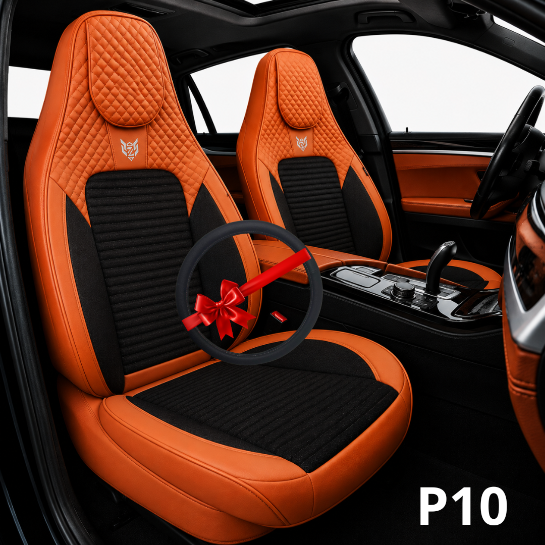 P10 Caldo sport cuir tissu noir orange + couvre volant