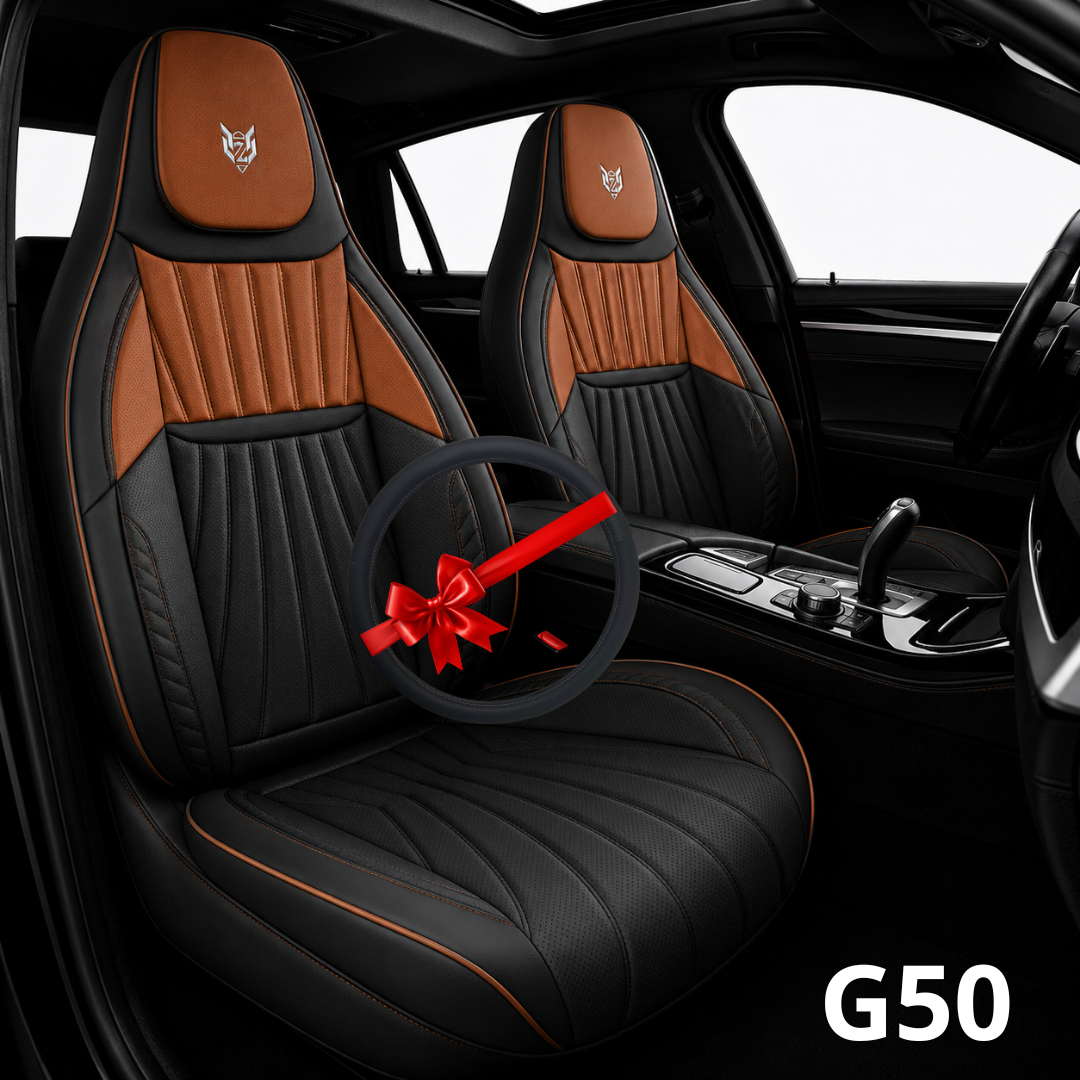 G50 Caldo sport cuir noir tabac + couvre volant
