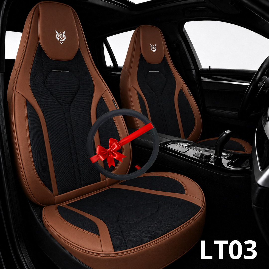 LT03 Caldo sport cuir / alcantara noir tabac + couvre volant