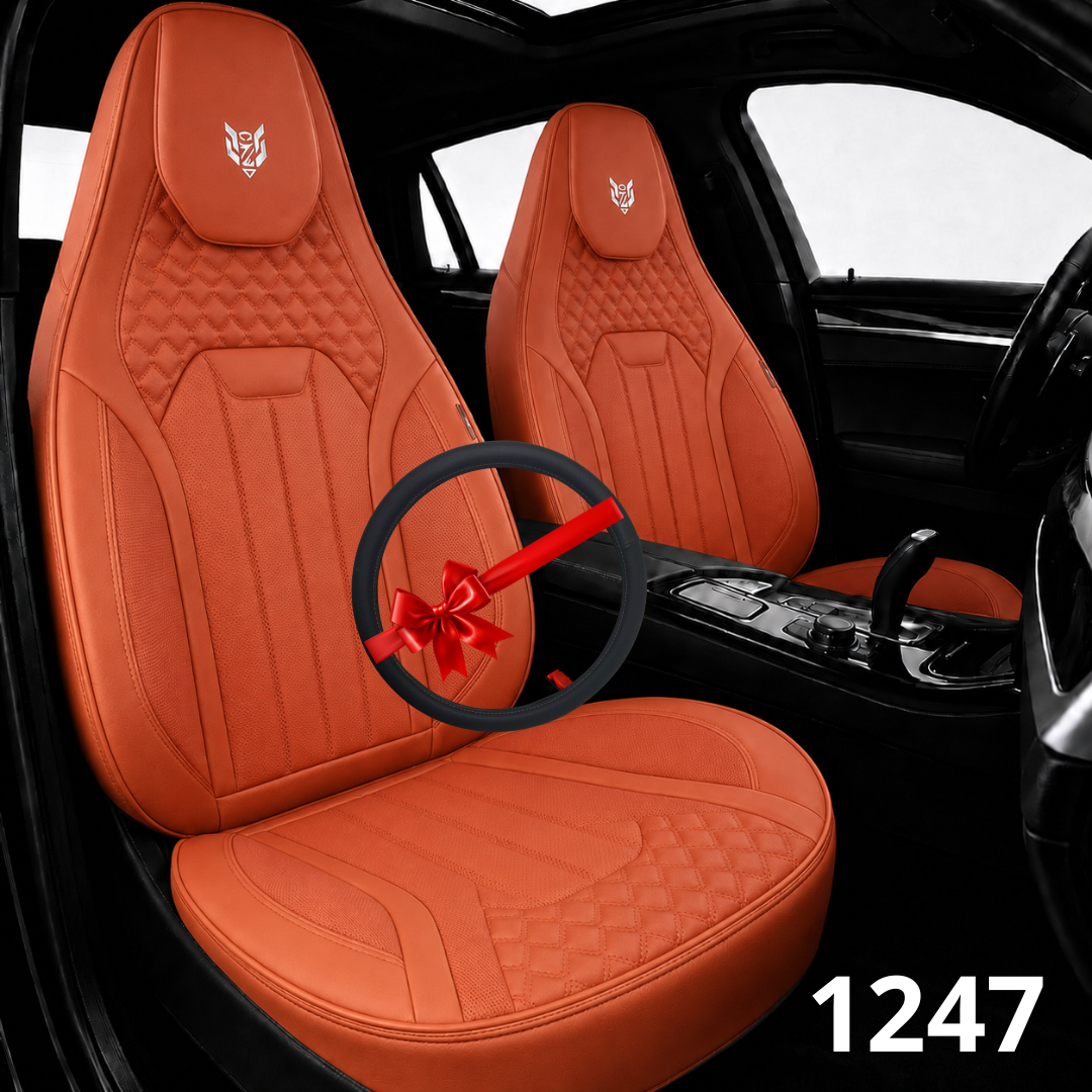 1247 Caldo sport cuir orange + couvre volant