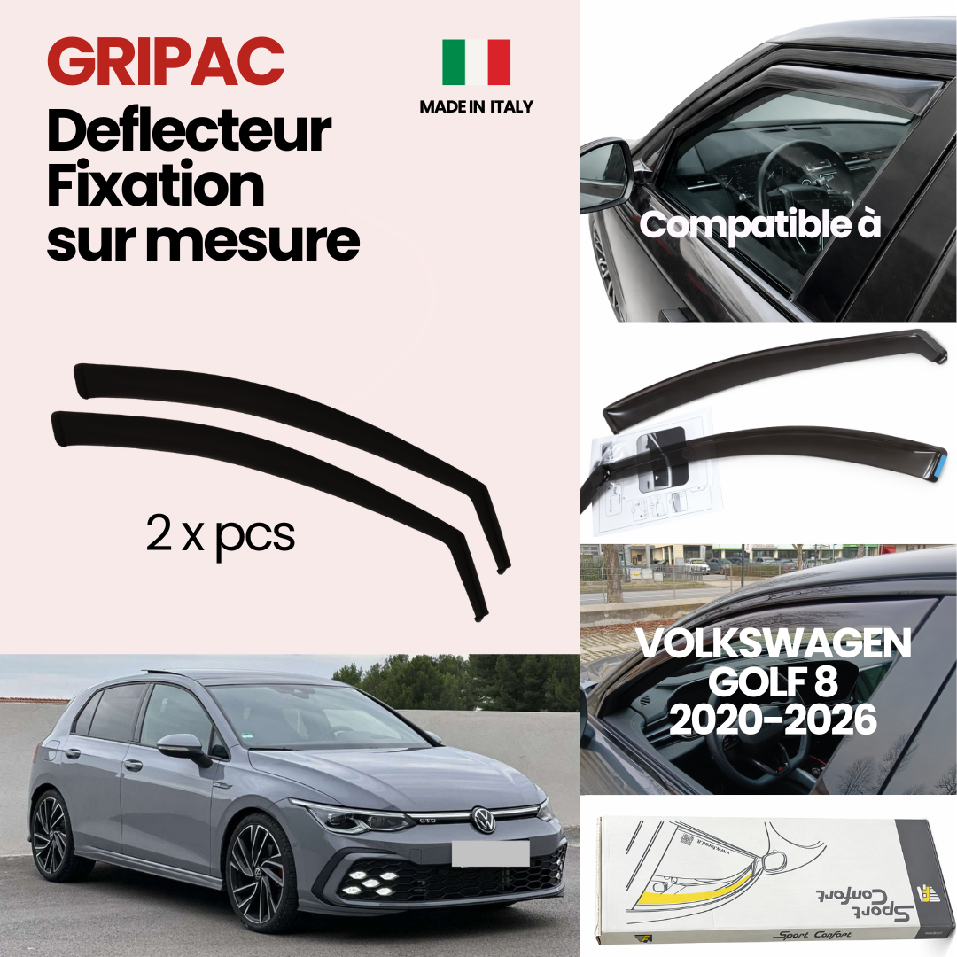 12-778 Déflecteur d'air fixation farad 2pieces Volkswagen golf 8 2020-2026