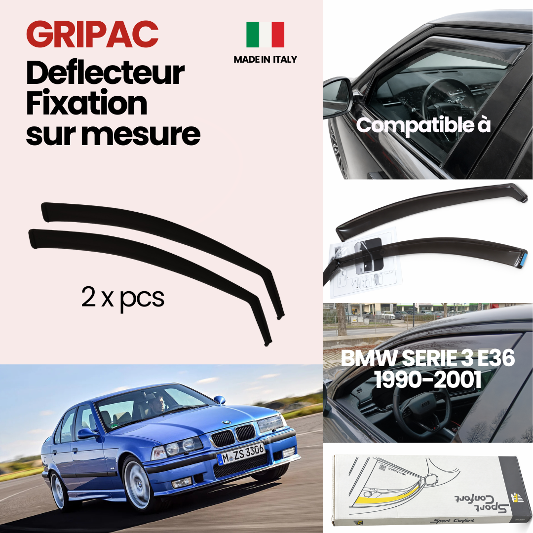 12-25 Deflecteur d'air fixation farad 2pieces bmw serie 3 E36 1990-2001
