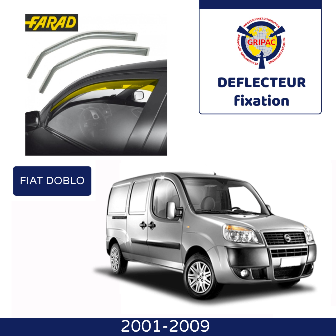 Deflecteur d'air fixation farad Fiat Doblo 2001-2009