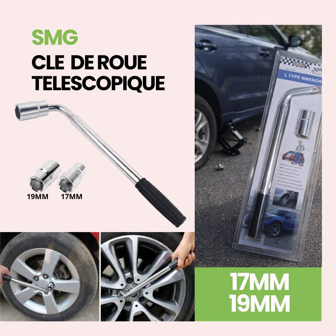 Clé de roue télescopique 17MM - 19MM