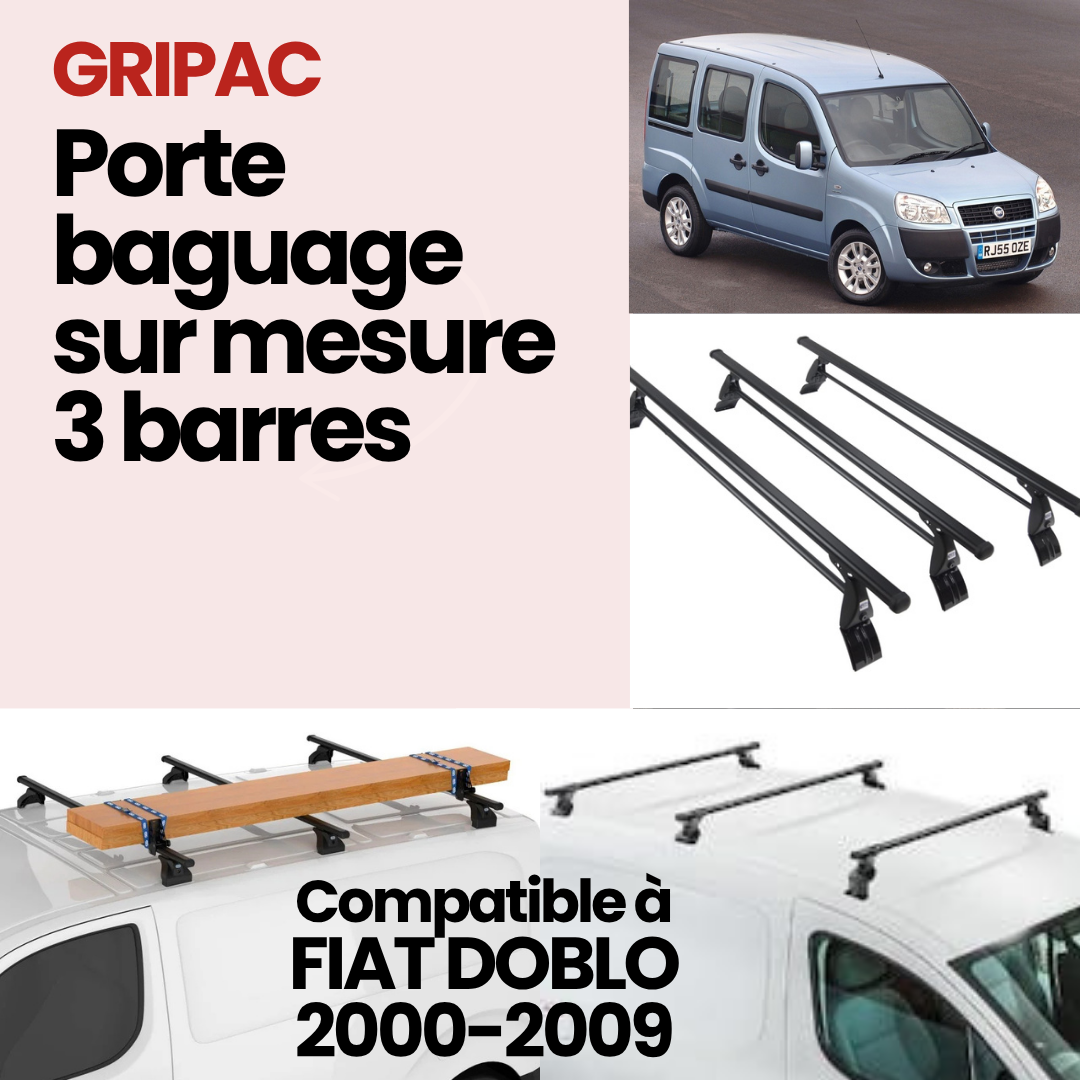 Porte baguage Cruz 3 barres Fiat doblo 2000-2010